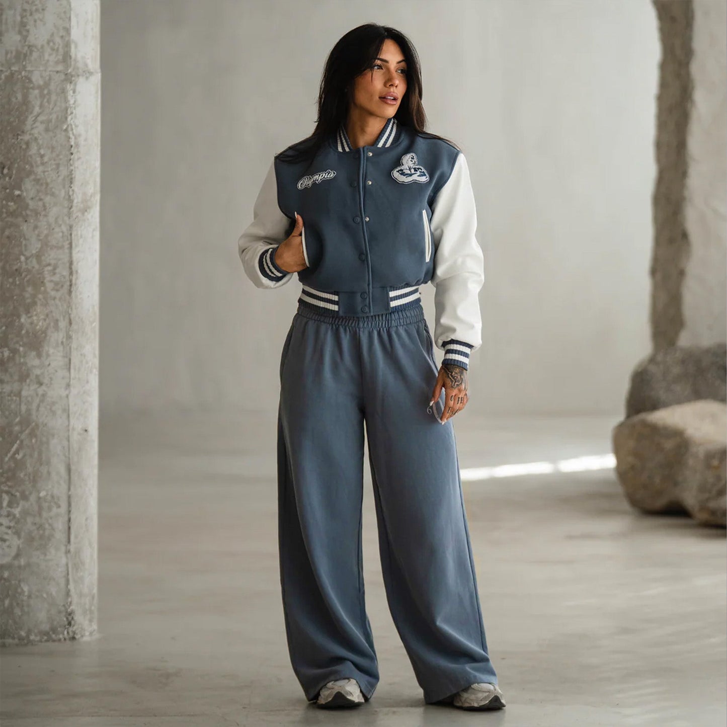 Olympia Wreath Wide Leg Jogger