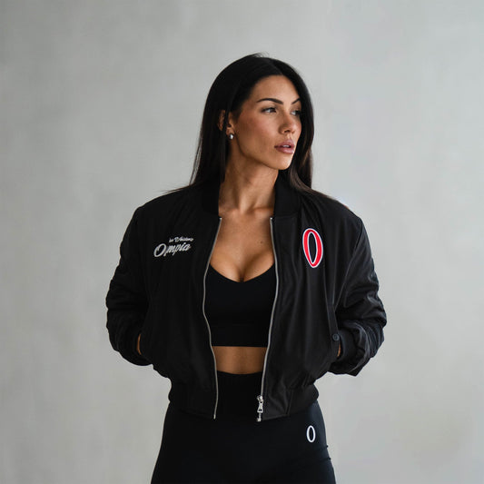 Olympia Cropped Bomber Jacket