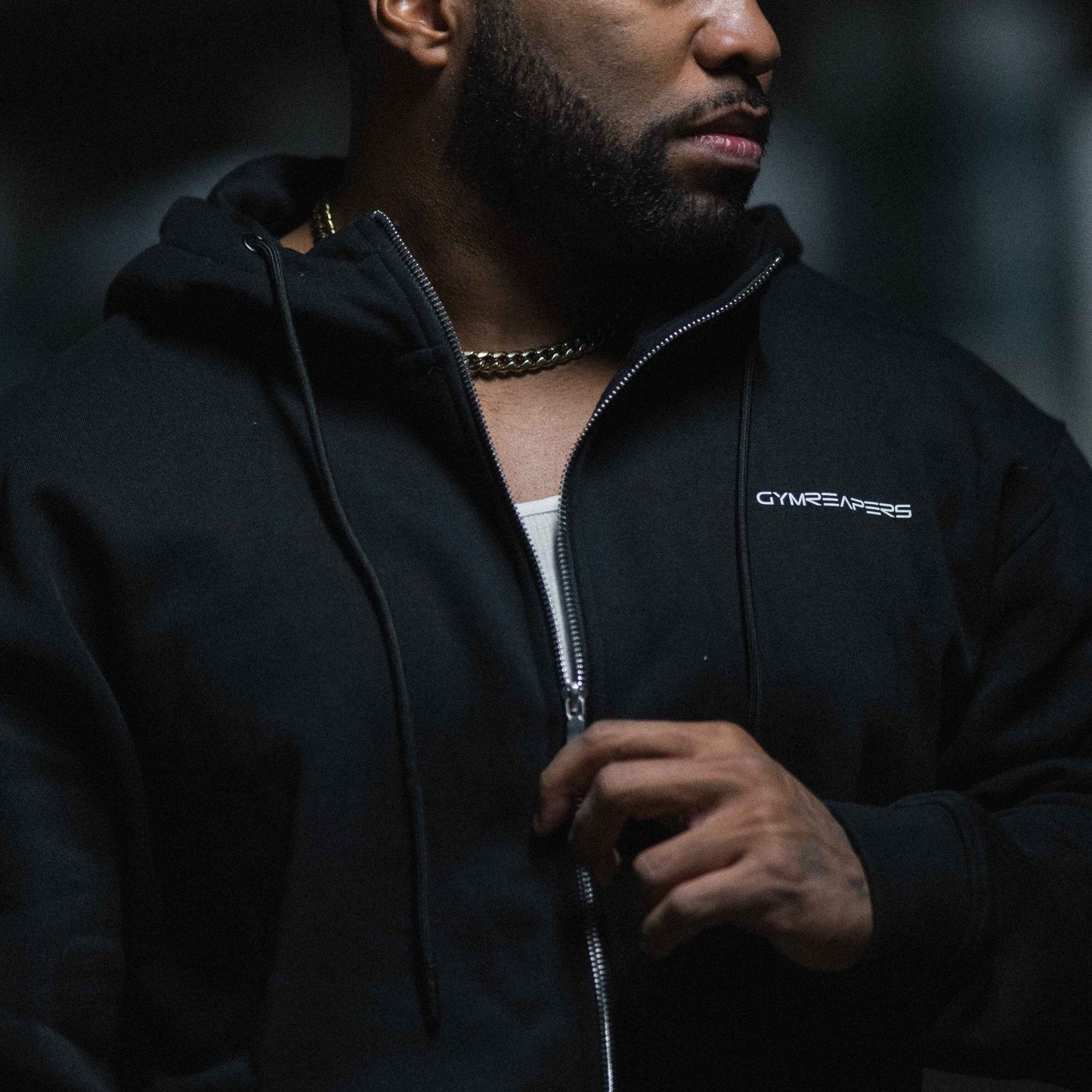 Axis Zip-Up Hoodie - Black/White