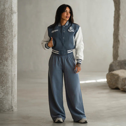 Olympia Wreath Wide Leg Jogger