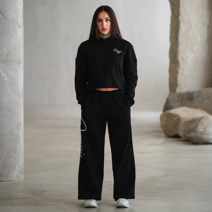 Olympia Script Cropped Hoodie