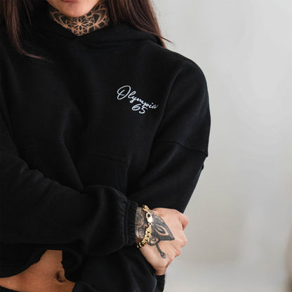 Olympia Script Cropped Hoodie