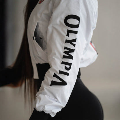 Olympia Cropped Bomber Jacket