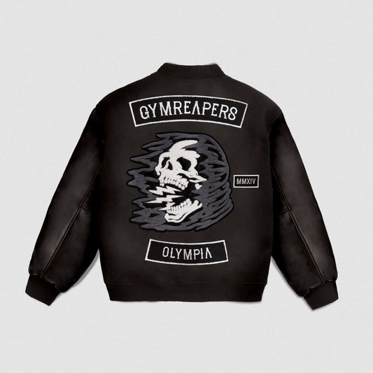 Olympia Varsity Jacket Electric Skull
