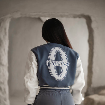Olympia Cropped Varsity Jacket
