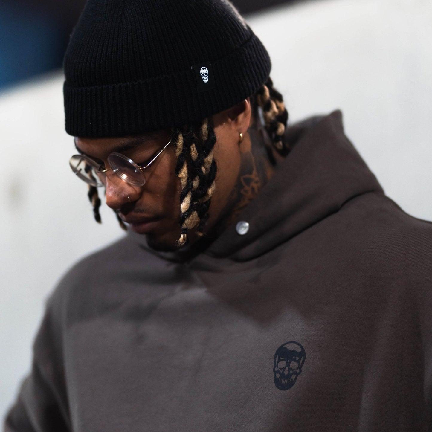 Heavyweight Core Skull Hoodie - Toffee