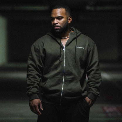 Axis Zip-Up Hoodie - OD Green