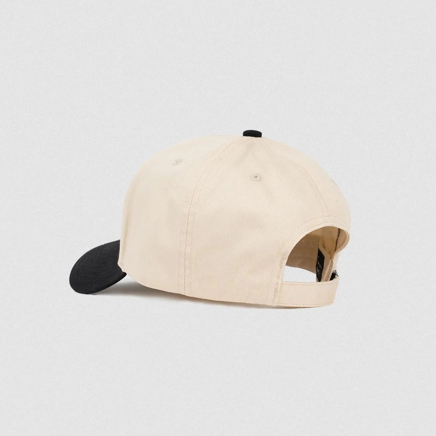 5-Panel Skull Hat - Cream/Black