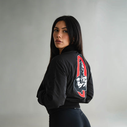 Olympia Cropped Bomber Jacket