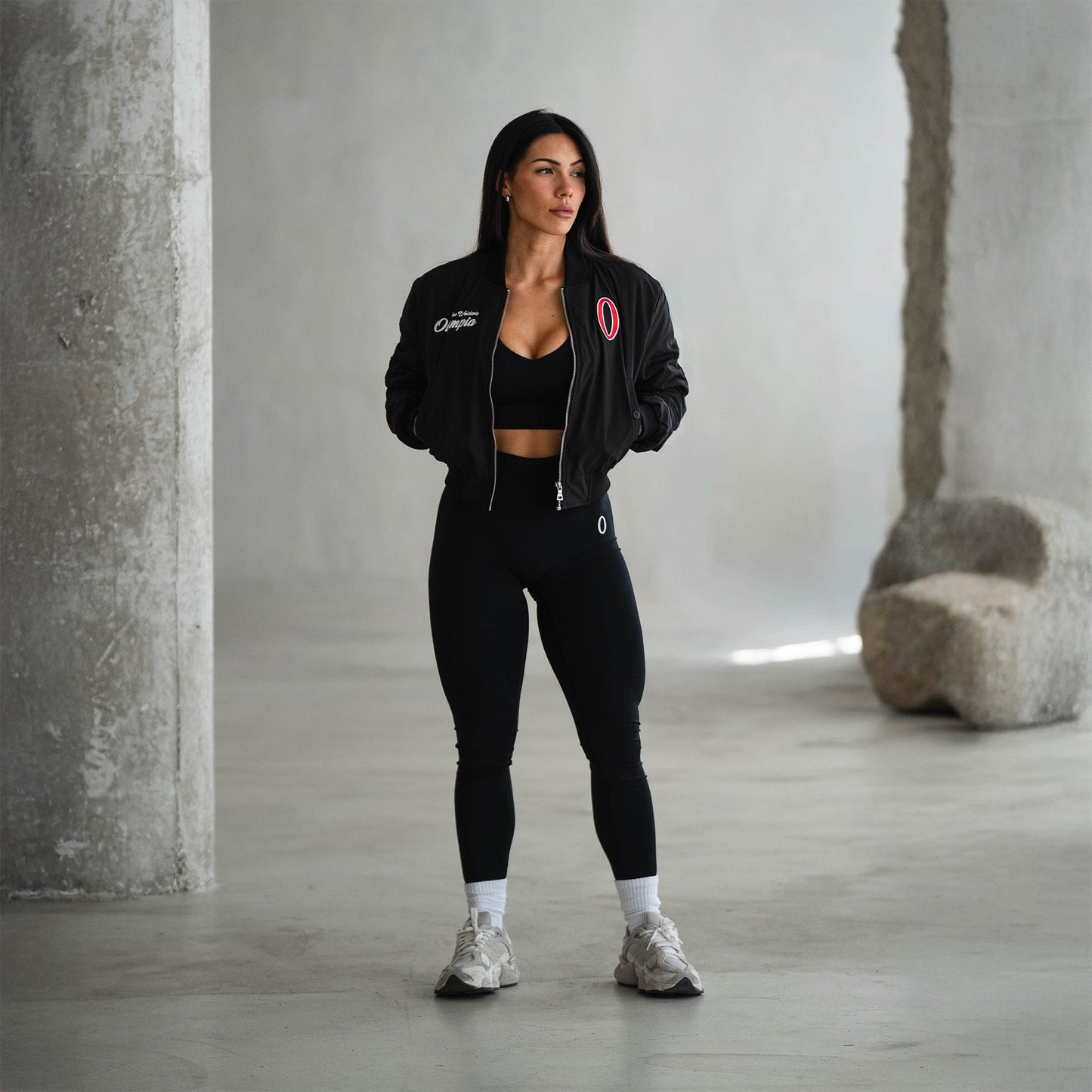 Olympia Cropped Bomber Jacket