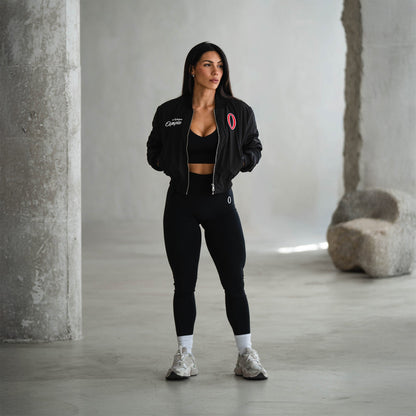 Olympia Cropped Bomber Jacket