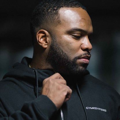 Axis Zip-Up Hoodie - Black/White