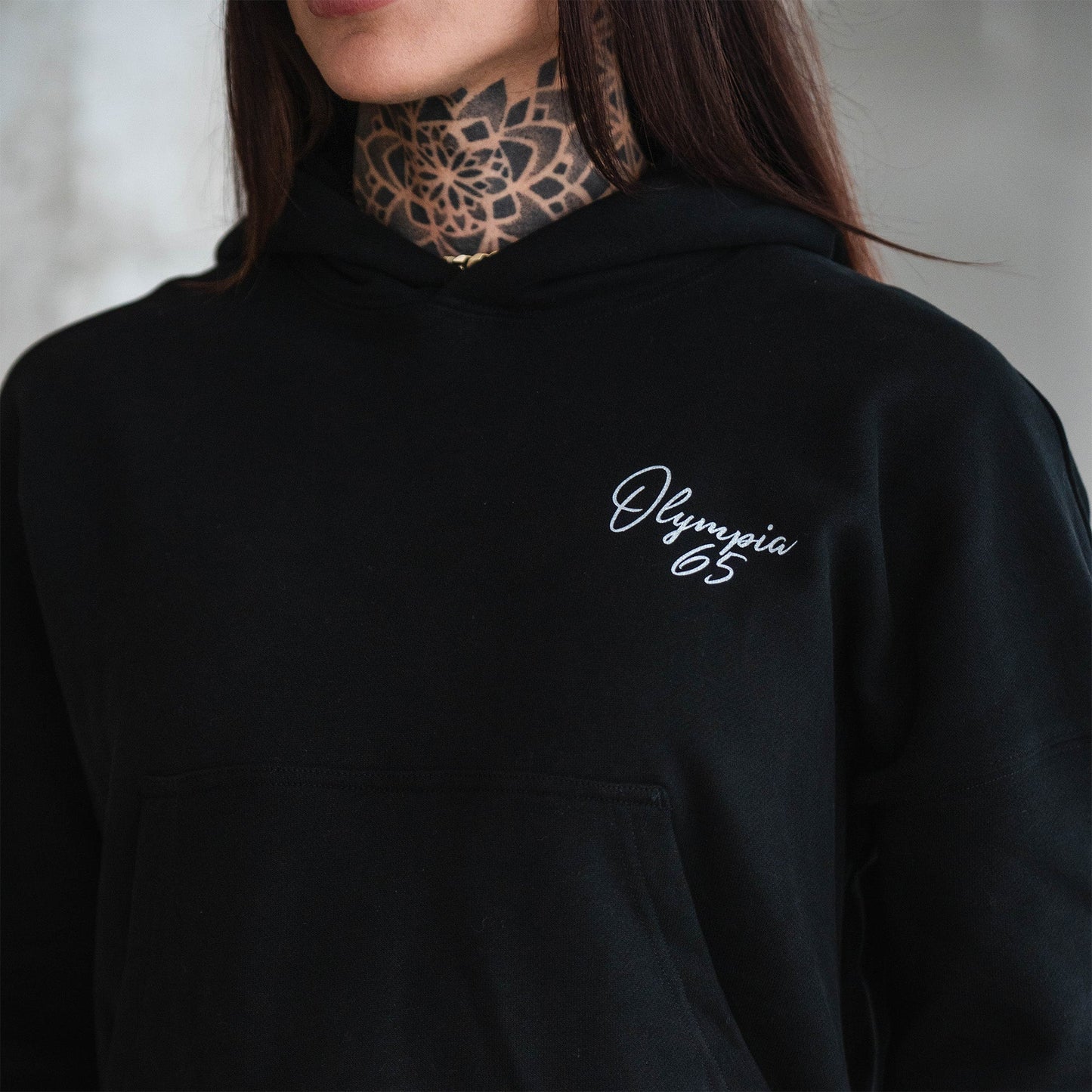Olympia Script Cropped Hoodie