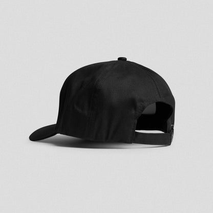 5-Panel Skull Hat - Black/White