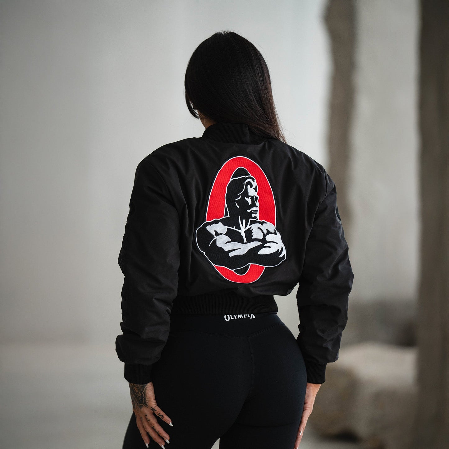 Olympia Cropped Bomber Jacket