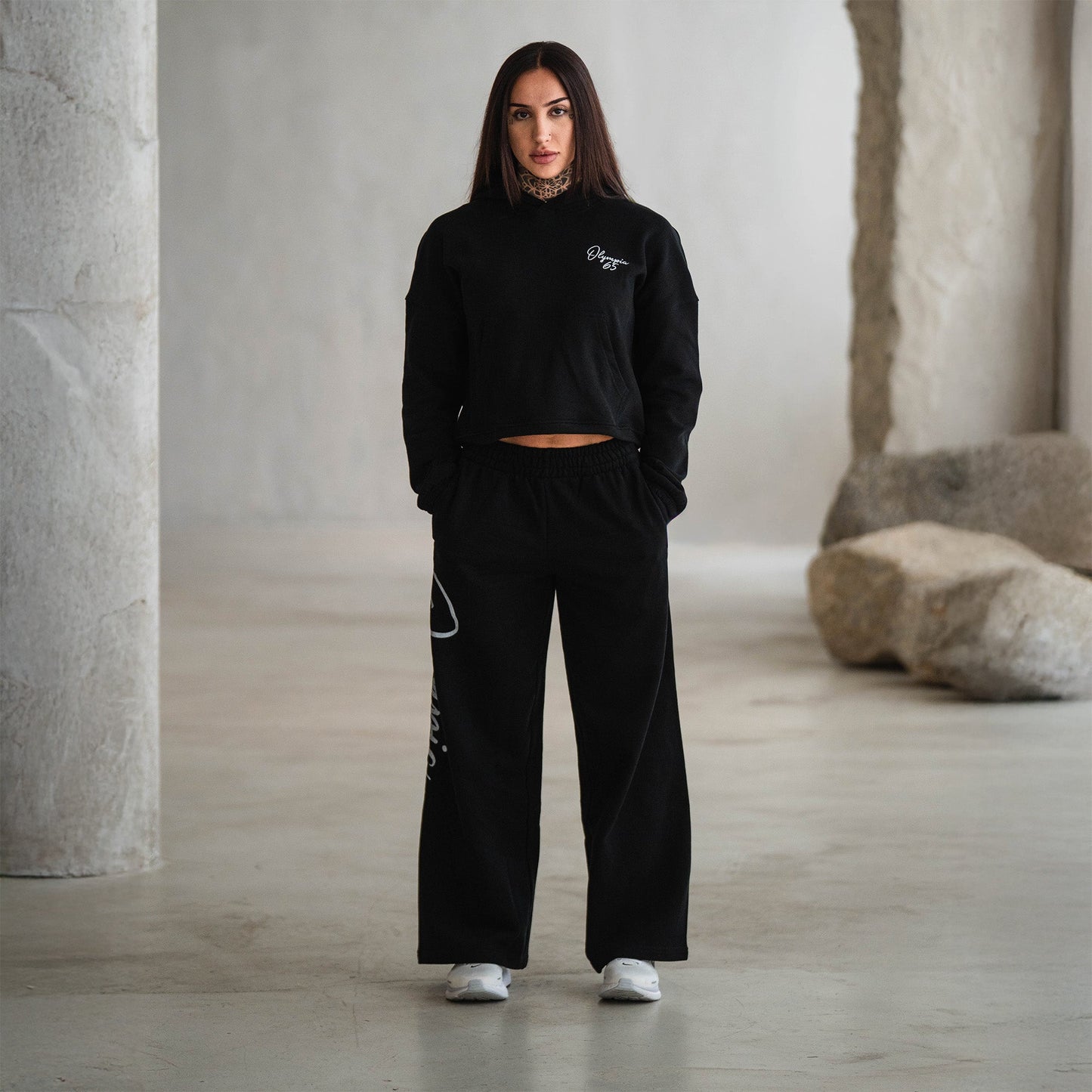 Olympia Script Wide Leg Jogger