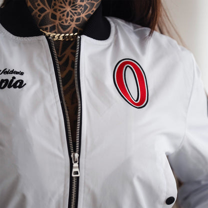 Olympia Cropped Bomber Jacket