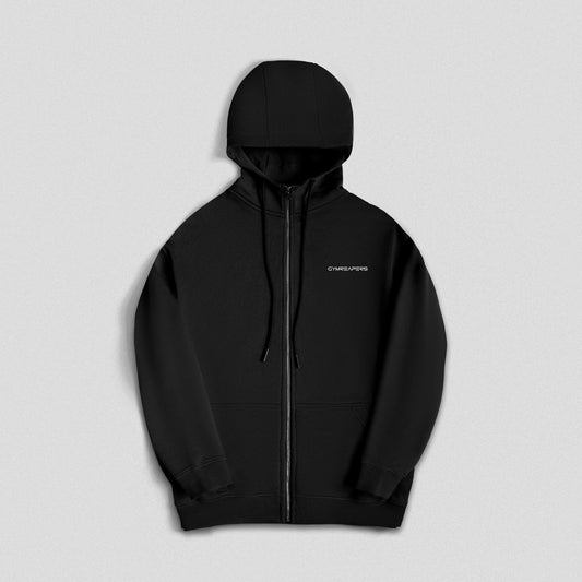 Axis Zip-Up Hoodie - Black/White