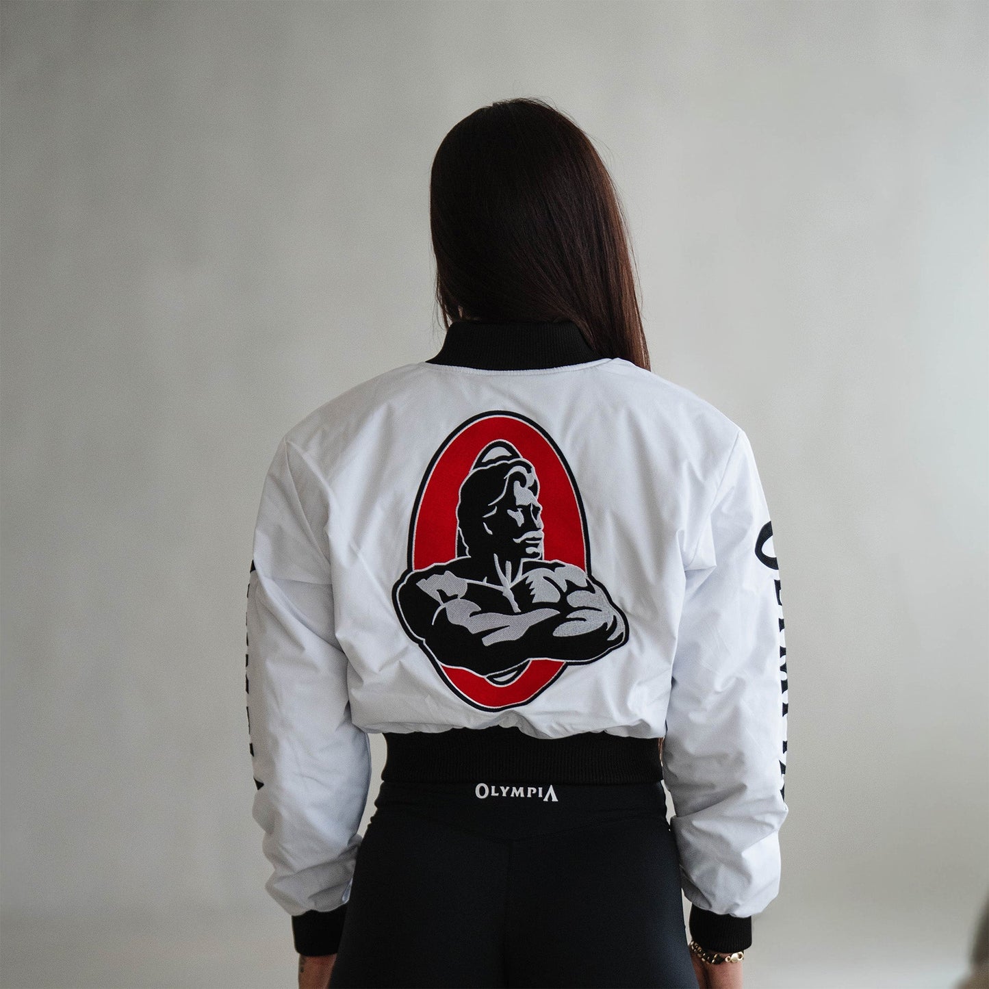Olympia Cropped Bomber Jacket
