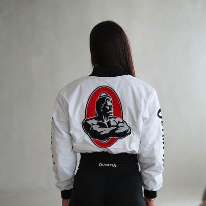 Olympia Cropped Bomber Jacket